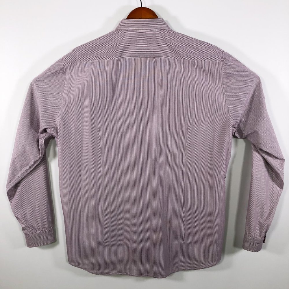 Hugo Boss Regular Fit Maroon Stripe Sport Shirt XL - Picture 2 of 8